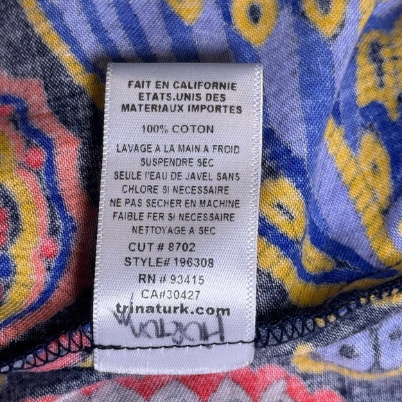 Trina Turk Argo Iris Butterfly Print Maxi Dress size Large - Picture 9 of 10